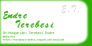 endre terebesi business card